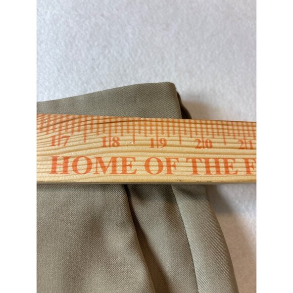 Haggar in Motion Mens Khaki Flat-Front Dress Pants 40x32 - Picture 6 of 12